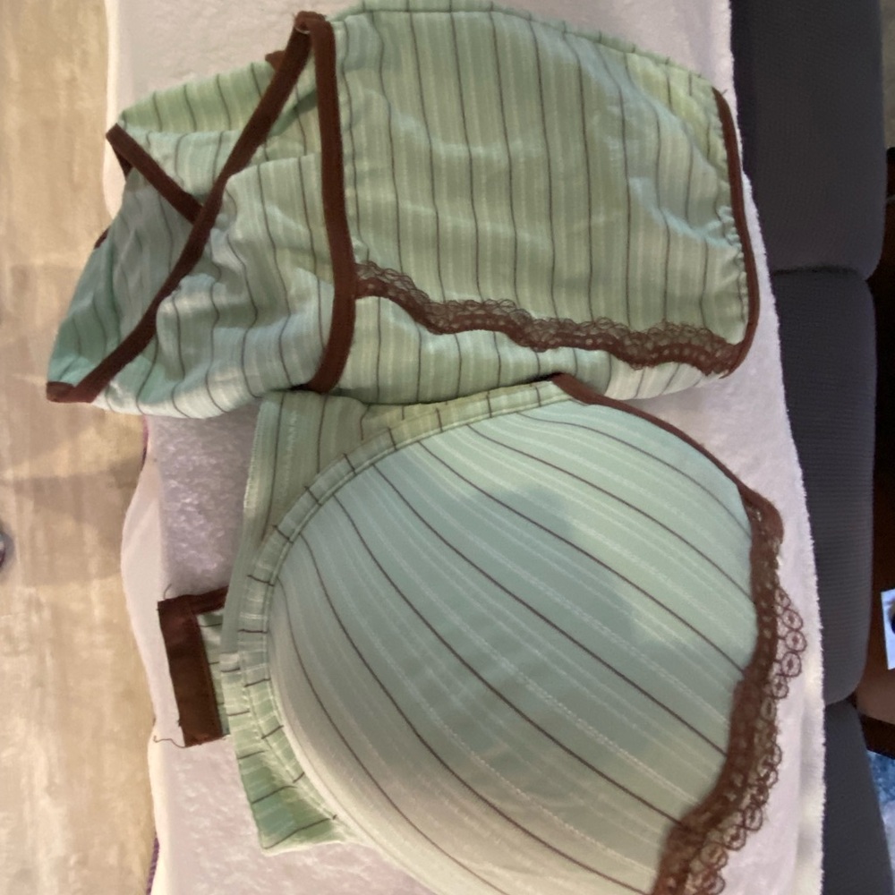 Green and Brown Lingerie Set